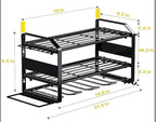 Heavy Duty 3-Tier Tool Cabinet, Freestanding Storage Rack for Garage & Workshop (3-Tier with 4 Slots)