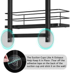 Shower Caddy Hanging, Adjustable Anti-Swing-Over The Shower Head Caddy, 3 Tier Height Bathroom Storage Organizer Bathroom Shelves Basket Rack Shower Caddies (3Tier)