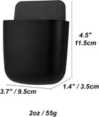 3 Pcs Remote Control Holder, Wall Mount Pen Holder Hole-Free Self Adhesive Phone Charging Organizer Pencil Storage Containers for Home Office School Supply Orgaizer (Black