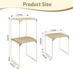 Locker Organizer Shelf Stackable Extra Locker Shelf for School Locker Organizer Storage Cabinet Accessories Suitable for School, Office, and Home use (1, Golden)