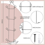Menkxi 2 Pcs Plate Rack for Wall Vertical Vintage Wall Plate Holder Decorative for Display Hanger Brackets Mount Rack Arts with Screw and Nut Fittings for Display Dishes Picture Frame(4 Tier,Black)