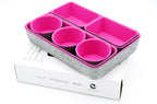 Welaxy Felt Desk Drawer Organizer Trays, 8-Piece Storage Bins for Jewelry, Office Supplies & Entryway Catchall (Hot pink)