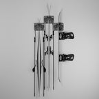 Gravity Grabber, The OG - Ski & Snowboard Wall Mount, Indoor Garage & Home Storage Organizer, Damage-Free Grip, Holds Skis/Boards/Poles/More, Space-Saving Premium Gear Rack, (Carbon 3-Pack)