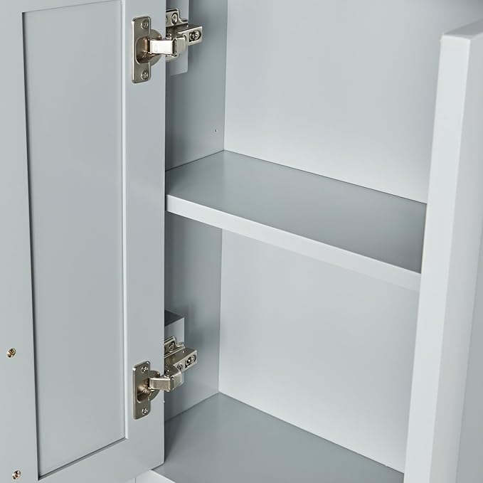ARIEL Bathroom Wall Cabinet 26" H x 21" W x 8" D - Closed Door - Grey