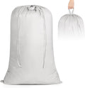 Laundry Bag, Extra Large Travel Laundry Bags with Handles & Drawstring Closure, 24"x 36" Dirty Clothes Storage Bag, Basket Hamper Liner, Organizer Sack for Laundry Room, Camping, Grey