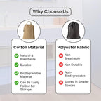 LFH Home Cotton Canvas Large Laundry Bag with Handle, Heavy Duty Drawstring Closure Washable Laundry Bags, School Travel, Home, Hotel, College Dorm, Organizer Sack, Toys Clothes 28x40-Beige