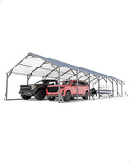GarveeLife 20'x40'x12' Metal Carport for Multiple Vehicles, Heavy Duty Car Ports, Vertical Roof Design, All-Weather Use, for Full-Size Pickup Trucks, Boats, and Tractors