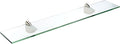 Spancraft Glass O-12x24-Brushed Steel Oriole Glass Shelf, Brushed Steel, 12" x 24"