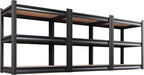 3 Pack 3 Tier Garage Shelving,Garage Storage Shelves,Adjustable Heavy Duty Metal Shelving Units and Storage Large Rack,Utility Steel Shelf For Shop Warehouse Pantry Basement Organizers 33"Hx35"Wx16"D