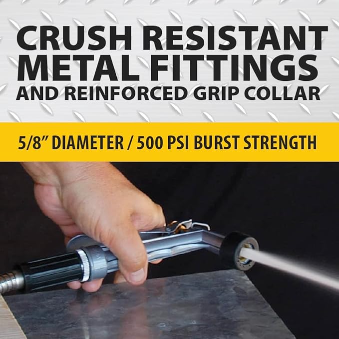 BIONIC STEEL 75 Ft Garden Hose 304 Stainless Steel, 75 Ft Water Hose, Super Tough & Flexible Metal Hose, Lightweight, Crush Resistant Fittings, Kink & Tangle Free, Rust Proof, Easy to Use & Store