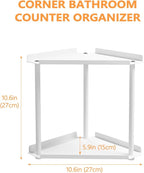 FLE Corner Bathroom Counter Organizer, Bathroom Organizer Countertop,Countertop Storage Shelf for Bath, Kitchen, Living Room, Bedroom