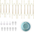 12 Pack Wall Plate Hangers 6/8/10 Inch Invisible Vertical Plate Holders with 12Pcs Wall Hooks for Decorative Plates Antique Plates and Art