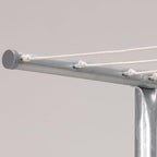 Household Essentials Steel Outdoor Clothesline Single T-Post, Silver