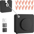 15.7Ft Retractable Clothesline Indoor is Also an Anti-sag Retractable Clothesline Outdoor,Stainless Steel Wire Laundry line Retractable for Drying Clothes ，with 12 Clip (Black)