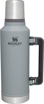 Stanley Classic Legendary Vacuum Bottle 2.0 qt | Wide Mouth with Leakproof Cup Lid | Keep Drinks Hot or Cold | Packable for Travel | Insulated Stainless Steel Thermos | BPA-Free | Hammertone Silver