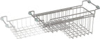 Over The Kitchen Sink Caddy Sponge Holder Organizer Drying Rack Expandable for Sponge Brush Soap Dish Cloth Rag, Stainless Steel (12.25" to 17.25")