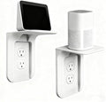 Outlet Shelf, Bathroom Wall Holder with Built-in Cable Management, Wall Organizer for Smart Home Decor Space Saving Electric Toothbrush Use as Echo Holder (2 Pack)
