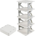 Foldable Shoes Organizer, 5-Tier Vertical Shoe Rack, Narrow Shoe Storage for Entryway, Front Door, Closet, Bedroom, Hallway