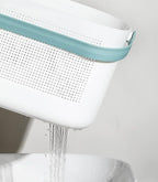 UUJOLY Plastic Storage Baskets with Handles, Shower Caddy Shelf Organizers Basket for Bathroom, Kitchen, Dorm Room, Green
