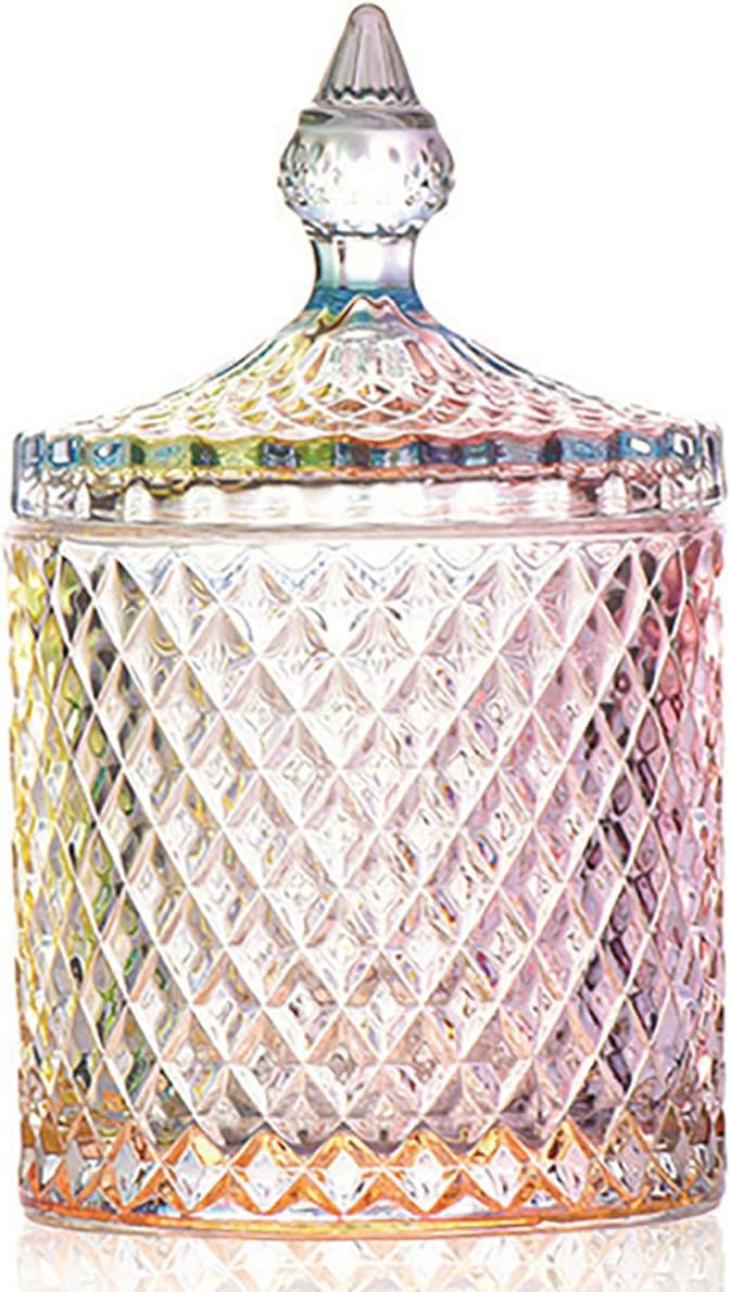 Candy Sever With Lid,Christmas Table Decor,Candy Cookie Jars,Jewelry Box,Buffet Jar Biscuit Containers(Multi-Color)