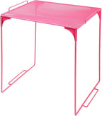 Locker Organizer Shelf Stackable Extra Locker Shelf for School Locker Organizer Storage Cabinet Accessories Suitable for School, Office, and Home use (1, Pink)