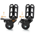 3" Storage Rack Caster Wheels, Storage Shelf Accessories Fit to Boltless Self Locking Shelving Racks, Total Load Capacity 1000 Lbs, 4 Pcs