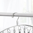 Toplife Clothes Hanger with 10 Clips, Stainless Steel, Windproof, for Drying Socks, Bras, Underwears, Baby Clothes, Hats, Scarfs, Towels, Pants and Gloves, Set of 4 (Indoors)