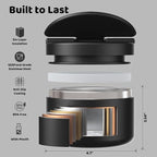 12oz Soup Thermo for Hot Food Kids Vacuum Insulated Food Jar Twist-Free Soup Thermo for Hot Food Kids Leakproof Stainless Steel Wide Mouth Lunch Container (Black)