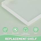 6pcs Medicine Cabinet Shelf Replacement 13inch Wooden Medicine Cabinet Shelves Wooden Bathroom Cabinets Shelves for Living Room Bathroom Kitchen Wall Mounted Medicine Cabinets (Transparent)