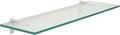 Spancraft Clear Floating Glass Shelf 12" X 48" in Chrome