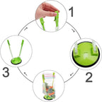 Baggy Rack Hands-Free Clip Food Storage Freezer Baggy Holder,Bag Holder For Plastic Bags Stand/Pack of 2 Green
