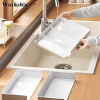 2 Pack Shallow Drawer Organizer (1.57" H), Modular Expandable Desk Dividers (Width 10.6"-17.9" OR Length 16.1"), Detachable Trays for Office Stationery, Makeup, Kitchen, White