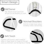 MIZGI Premium Velvet Hangers Pack 30 Pcs Heavyduty - Non Slip Slimline - Velvet Suit Hangers Black - Gold Hooks,Space Saving Clothes Hangers