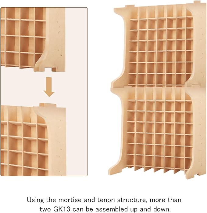 Paint Rack Organizer with 49 Holes Suitable for 10ml TAMIYA/10ml MR HOBBY/18ml MR HOBBY, Model Tool Storage with MDF Material, Craft Paint Holder Rack GK13