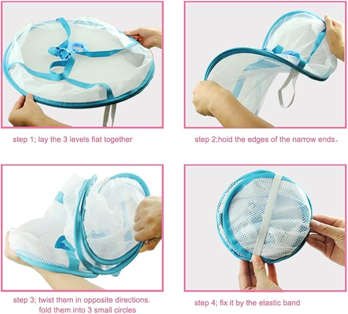 Fashion & Lifestyle Large Size Sweater Hanging Dryer, 3 Tier Folding Drying Rack, Lay Flat to Dry Mesh Clothes Hanger for Delicates and Swimsuit
