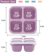 5 Pack Bento Lunch Box,4 Compartment Snack Containers,Divided Snack Box,Meal Prep Lunch Containers FOR Kids/Toddle/Adults,Food Storage Containers for School, Work and Travel