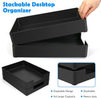 Letter-Size Tray, Desk Drawer Organizer, A4 Plastic Paper Tray, Multi-use Large Storage Basket for Office Home Supplies,13 x 9.6 inch