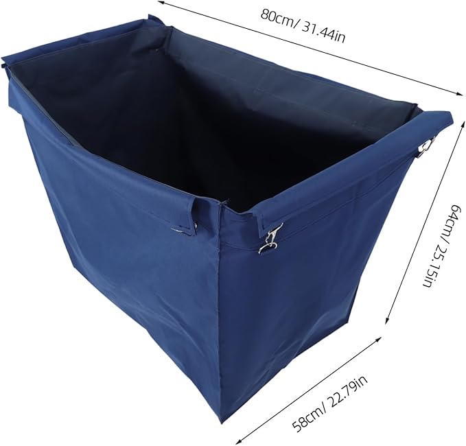IMIKEYA Laundry Cart Replacement Liner Bag Oxford Cloth Organizer for Housekeeping Carts Removable Storage for Hotels and Cleaning Services