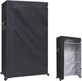 Shelving Cover Storage Shelf Wire Rack Cover 60X24X72 The Two-Way Zipper Design can be Opened up, Down, or All for Easy Access (No Shelves,Black)