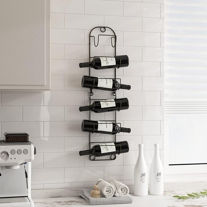 Towel Racks for Bathroom Wall Mounted Metal Wine Rack Towel Shelf Towel Holder for Bath Bronze