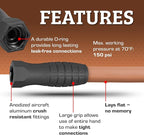 Flexzilla Colors SwivelGrip Garden Hose 5/8 in. x 100 ft., Lightweight All-Weather Water Hose, Durable and Flexible, Leak-Free Connections, Red Clay
