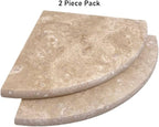 Premium Quality Light Travertine Corner Shelf Filled and Honed 9'' (2)