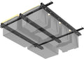 WALMANN Overhead Tote Storage Rail System, Garage Ceiling Bin Storage Rack Heavy Duty Adjustable Tote Slide Rails(Black, Bins are not Included)