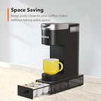 SICHEER K Cup Organization Storage Drawer Maker K Cup Holder Coffee Pod Organizer Stand Tray Counter Rack Countertop Maker Stand Capsules Compatible with Keurig Accessories Holds 12 Pods