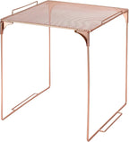 Locker Organizer Shelf Stackable Extra Locker Shelf for School Locker Organizer Storage Cabinet Accessories Suitable for School, Office, and Home use (1, Rose Gold)