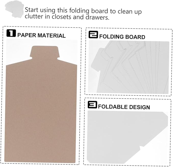 50pcs Cardboard Shirt Insert Board T-Shirt Paper Liner Folding Paperboard Laundry Organizer