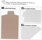 50pcs Cardboard Shirt Insert Board T-Shirt Paper Liner Folding Paperboard Laundry Organizer