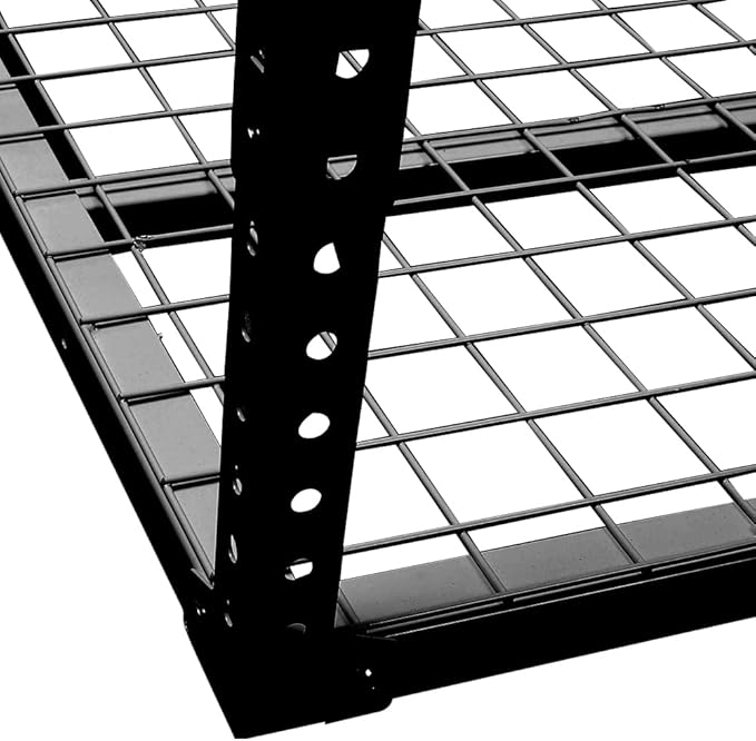 2x8FT Overhead Garage Storage Rack, 450lbs Heavy Duty Ceiling Shelves, Adjustable Height 22-40 inch, Metal Garage Storage Organization System for Seasonal Items, Black