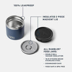 YETI Rambler 8 oz Food Jar, Vacuum Insulated, Stainless Steel, With Airtight Lid, Solar Flare