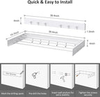 Drying Rack Clothing,Clothes Drying Rack Wall Mounted,Laundry Drying Rack Wall Mount,Foldable,Collapsible,60 lb Capacity 5 Aluminium Poles with 6 Hooks,Space Saving Clothes Drying Rack,White 40"